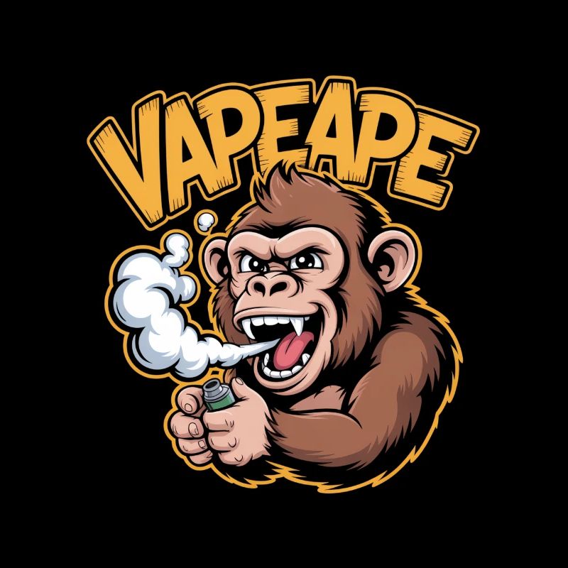 Vape Ape Funny Monkey Vaping