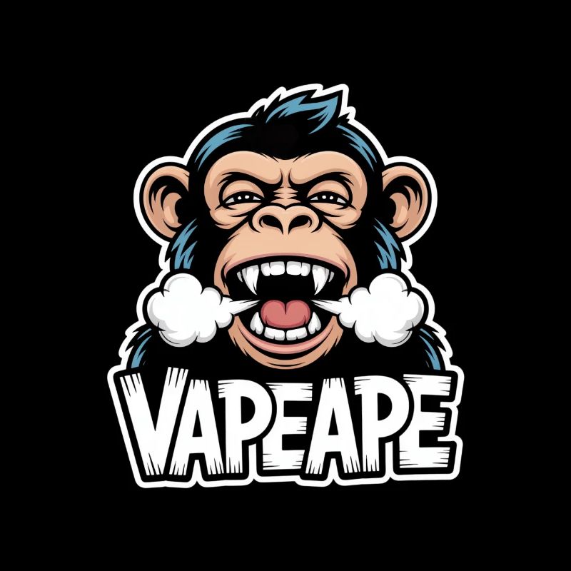 Vape Ape Funny Monkey Graphic
