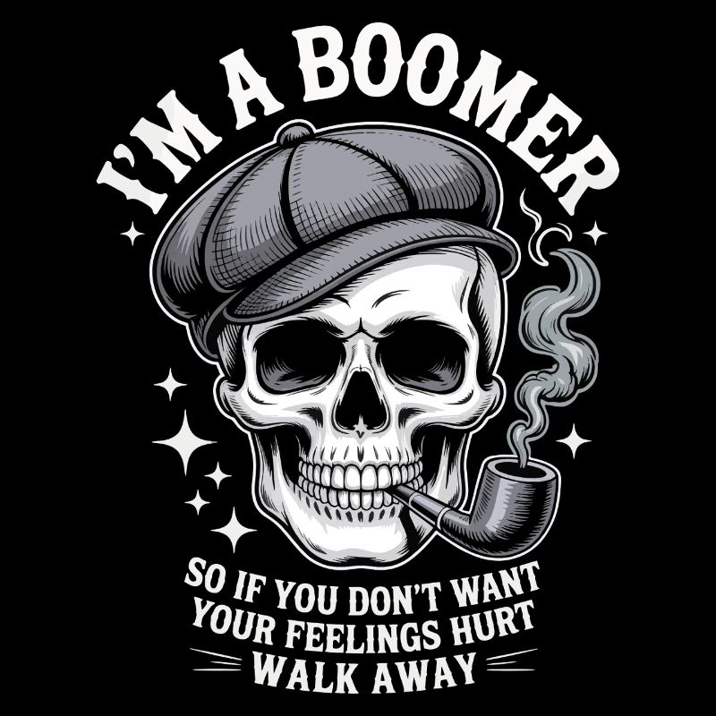 Schädel mit Pfeife Bomber Humor