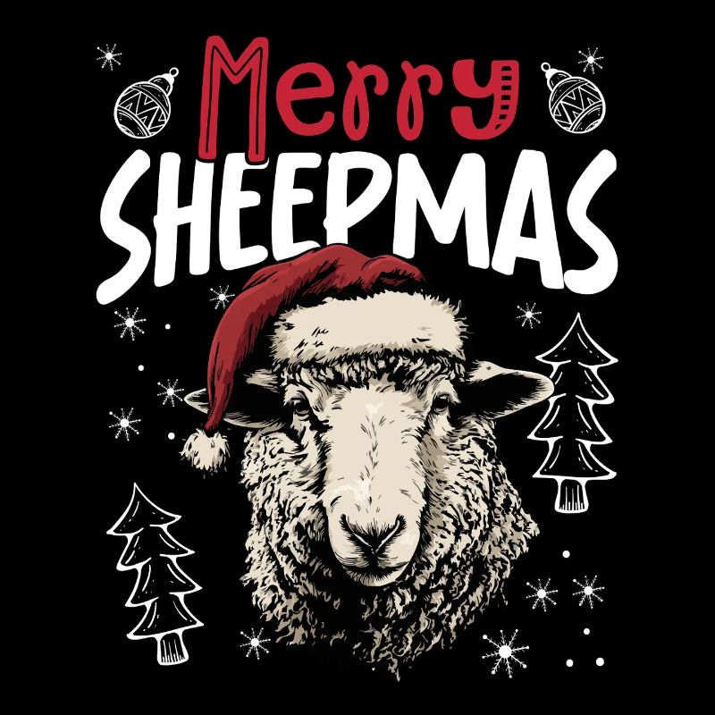 Joyeux moutons drôle mouton motif de Noël