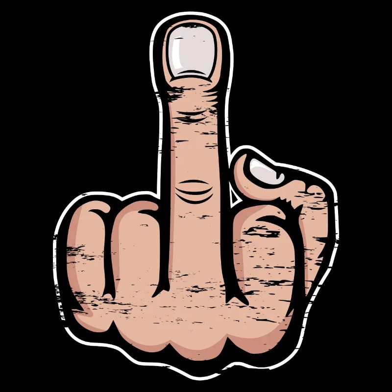 Mittelfinger Stinkefinger Design used look