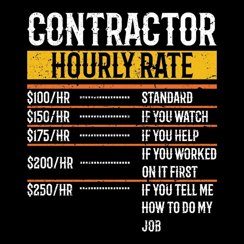 Funny Contractor Hourly Rate Handyman Labor Rate