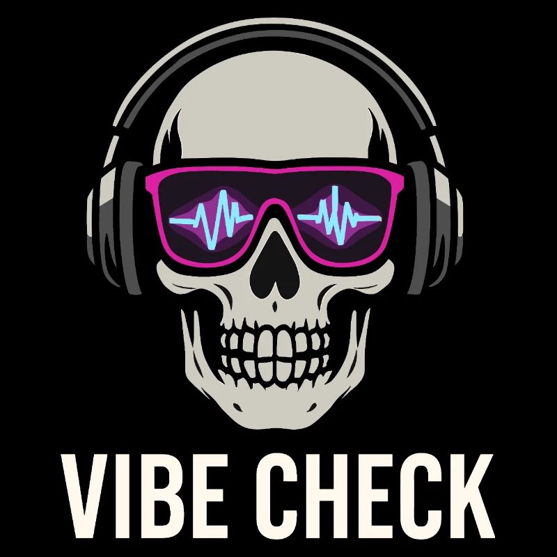Crâne Neon Vibe Check – Skull Edition