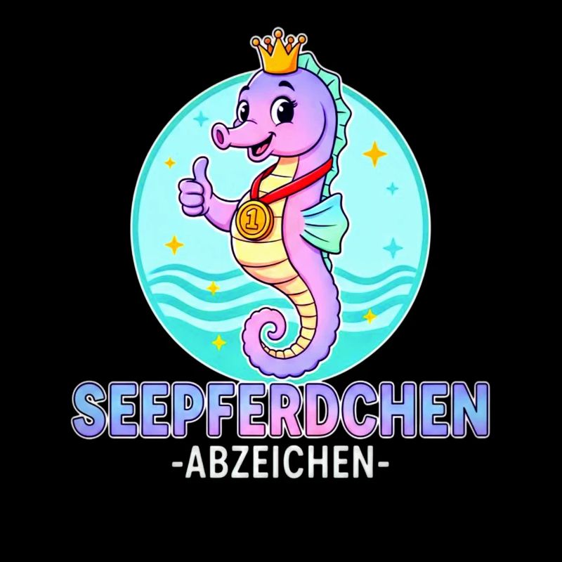 Seahorse Badge with Gradient