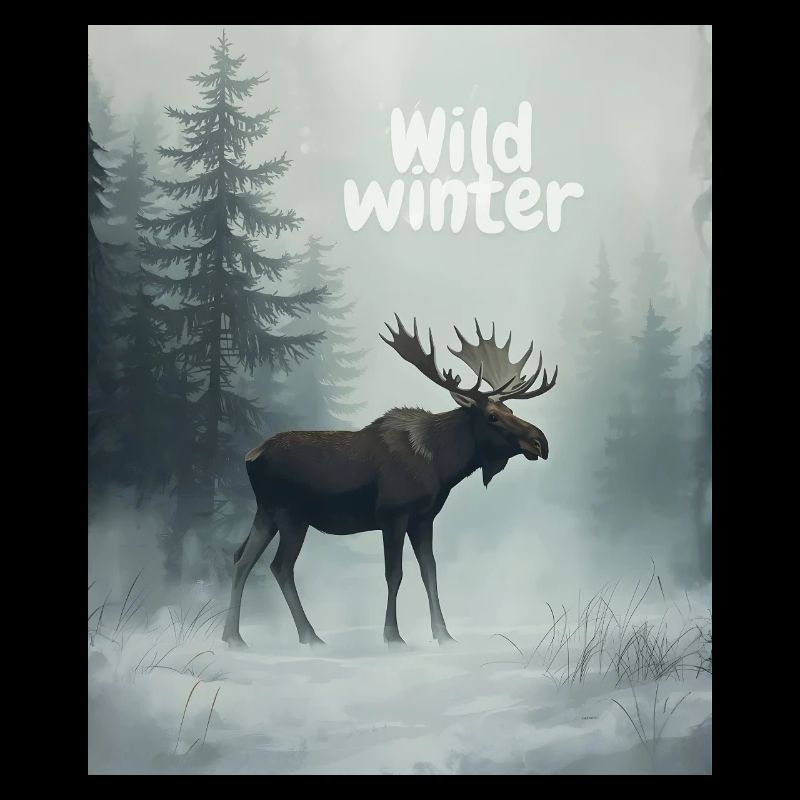 Wild Winter Moose