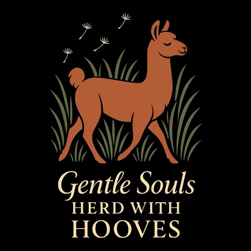 Cottagecore Lama Ästhetisches Süßes Nutztier