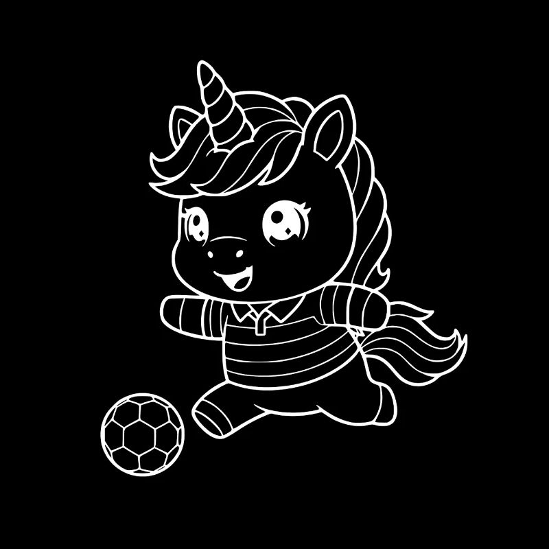 Unicorn Playing Soccer