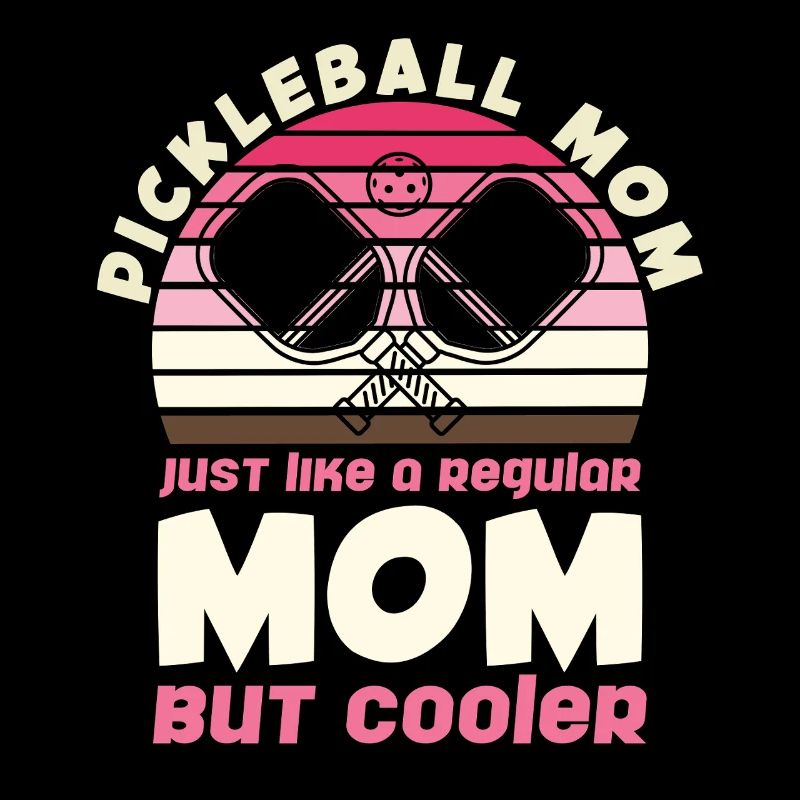 Pickleball Mom Retro Stripes