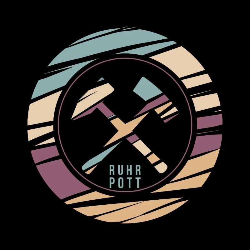 Logo rétro RuhrPott Imprimé