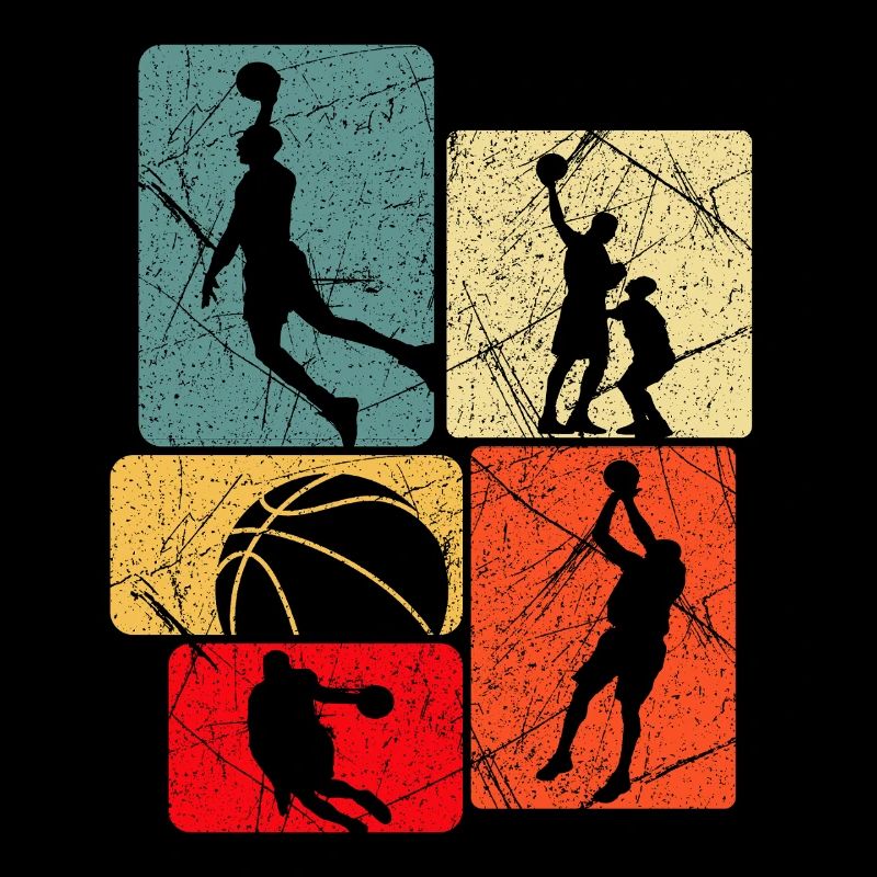 Basketball Silhouette Grid