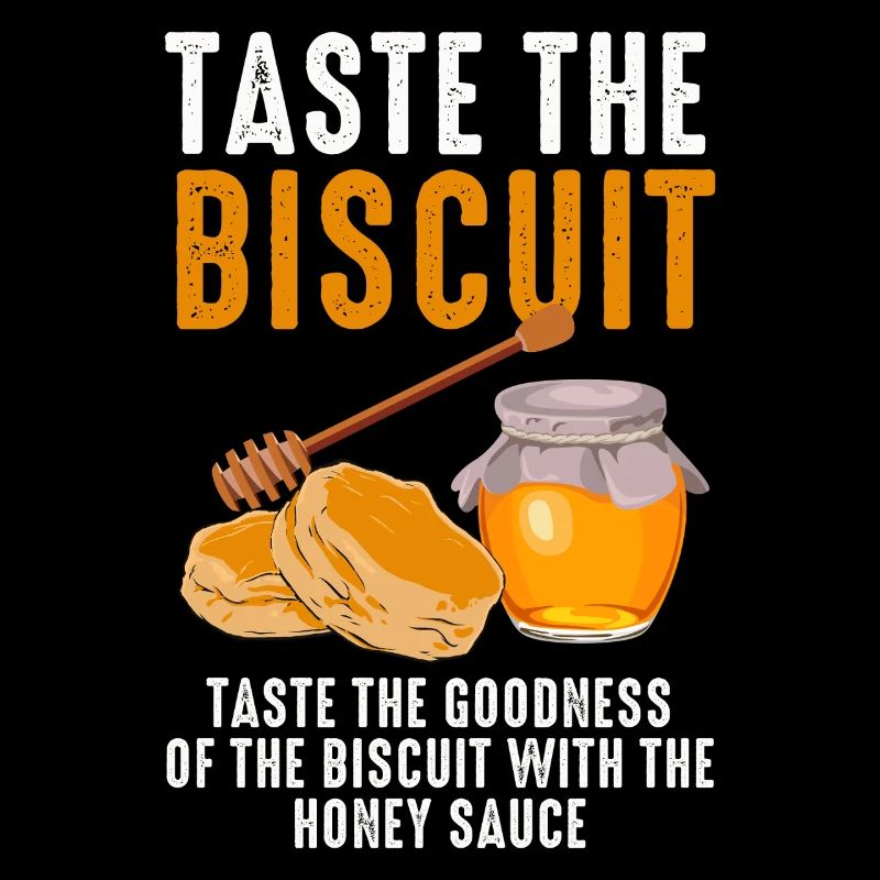 Probieren Sie den Keks mit Honig