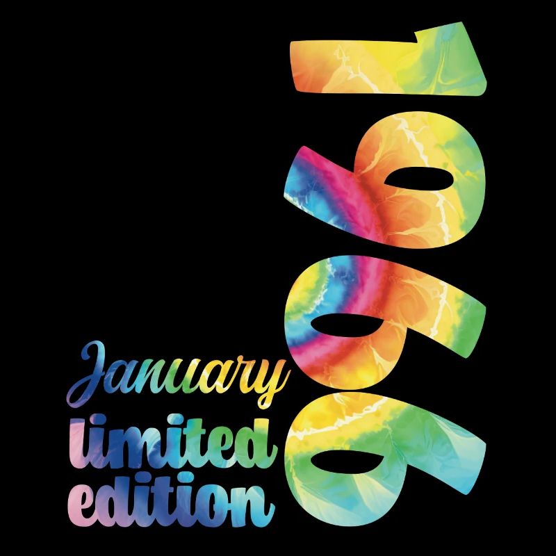 Birthday January 1966 Gift Tie And Dye Tee