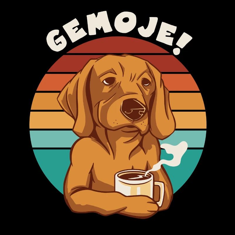 GEMOJE Hessischer Spruch Hund Kaffee Gassi