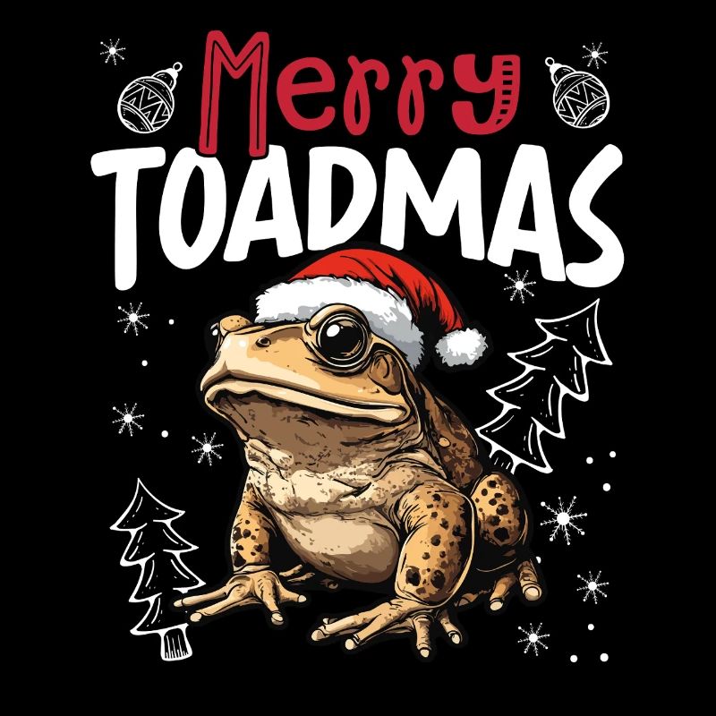 Merry Toadmas Funny Toad Christmas Motif