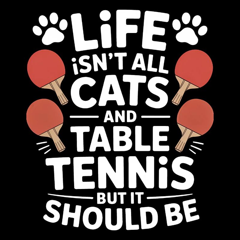Dicton de tennis de table, blague de chat, cadeau de tennis de table