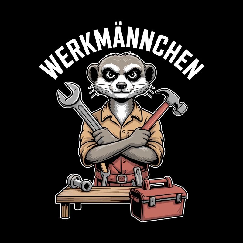 Erdmännchen Echter Heimwerker Mann Handwerker