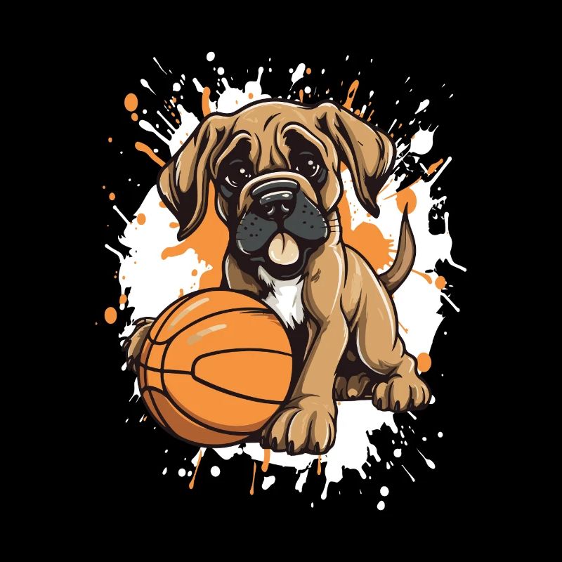 Dunk de chiot dans une photo de basket