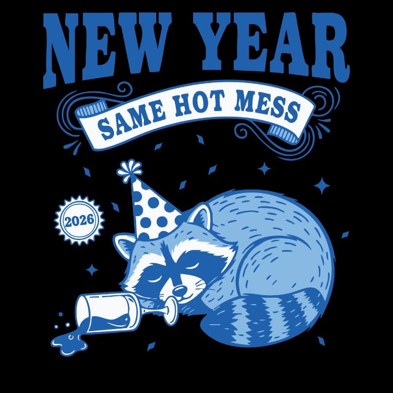 New Year Same Hot Mess 2026 Party Design