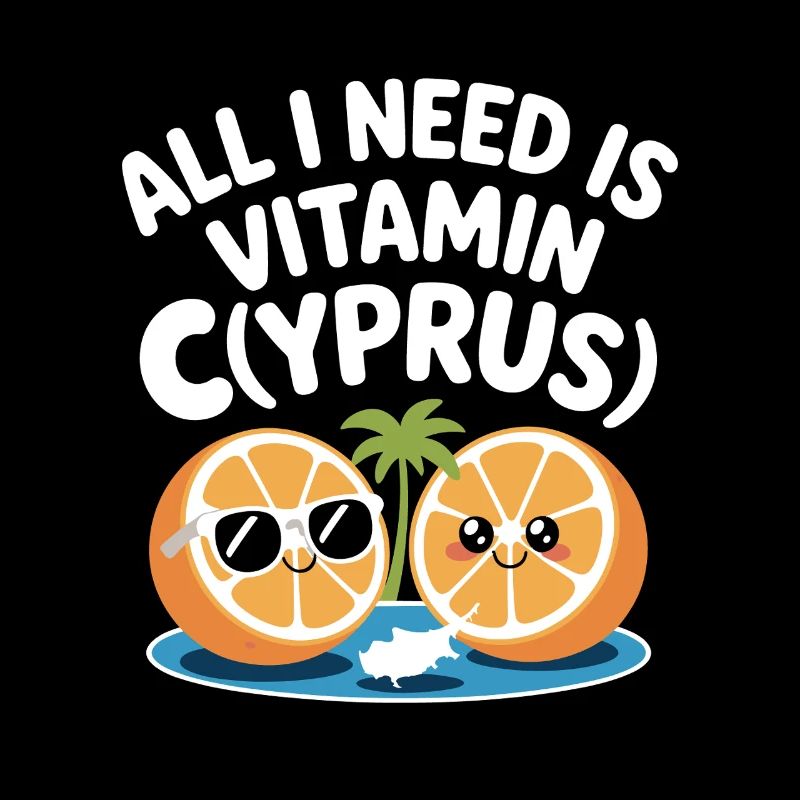 Zypern All I Need Is Vitamin Cyprus Zypern Flagge