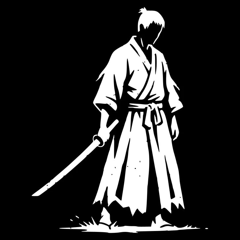 Trauriger Ronin Samurai Krieger 