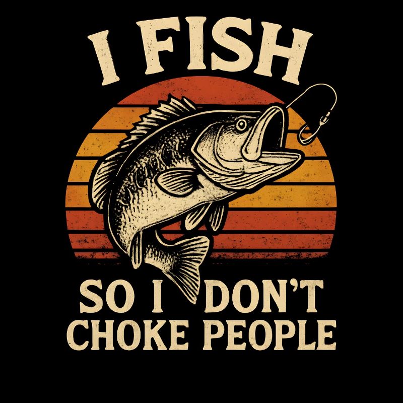 Je pêche pour ne pas étrangler les gens Pêcheur Spruch Angel