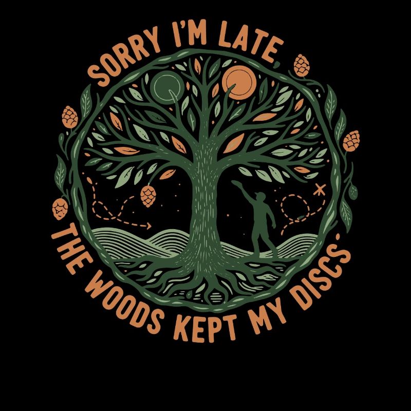 Entschuldigung, dass ich zu spät bin. Der Wald hat meine Discs behalten. Disc-Golf.