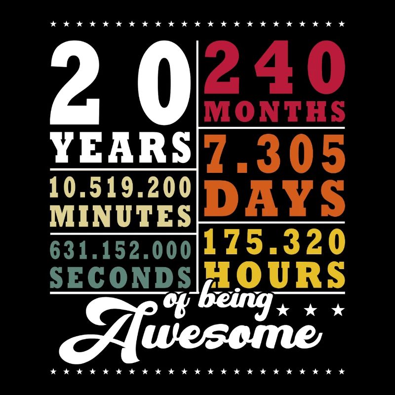 20. Geburtstag - Hochzeitstag, Jubiläum