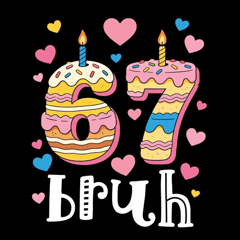 67 Geburtstag Donut Herzchen