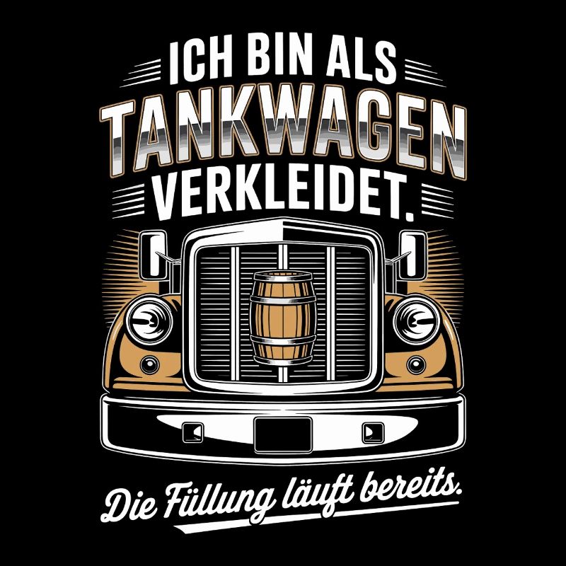 Karneval Als Tankwagen Verkleidet JGA Kostüm Bier