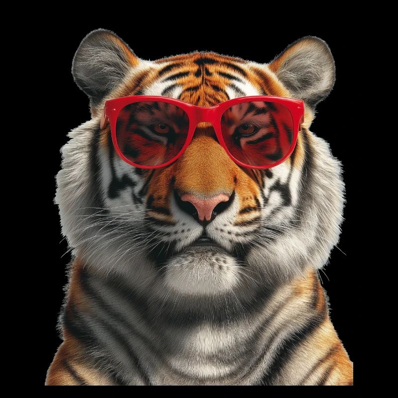 Tiger mit Sonnenbrille Lustig