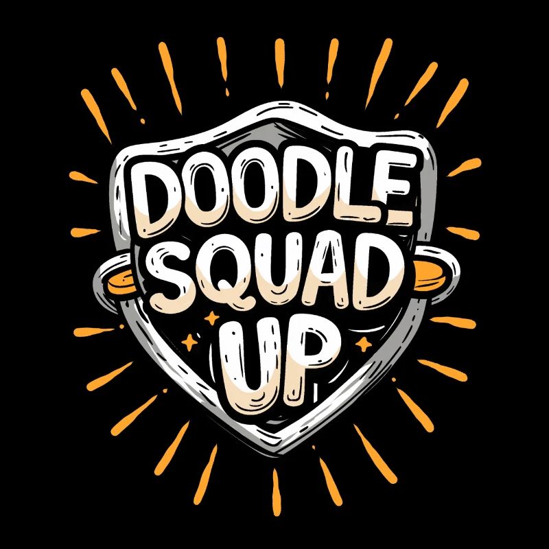 Doodle Squad Up Kritzeln Zeichnung