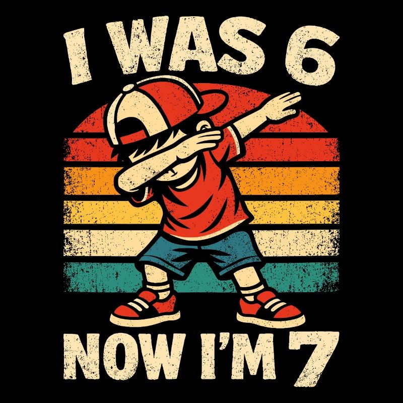 7th Birthday Boy 7 Years Old, I Was 6 Now In 7