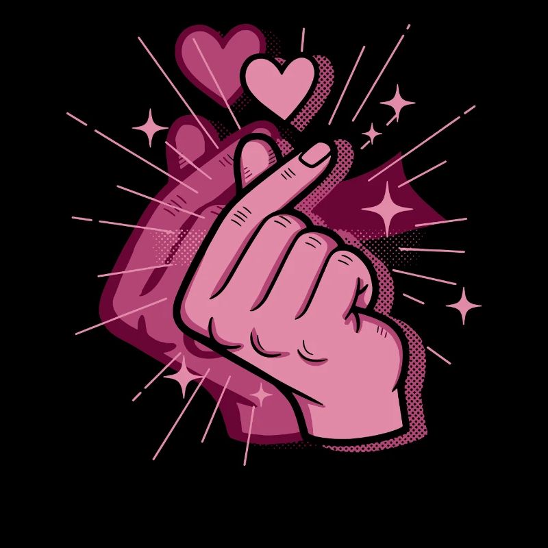 Kpop Doigt Cœur Coréen Pop Mignonne Amour Coré Kpop