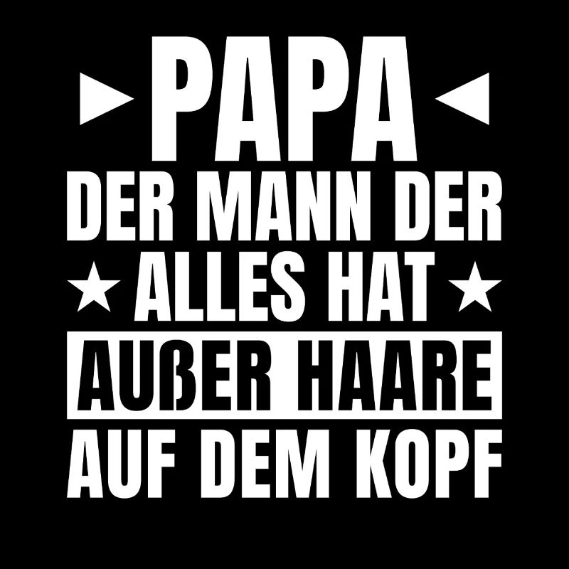 Papa mit Glatze Spruch Vatertag