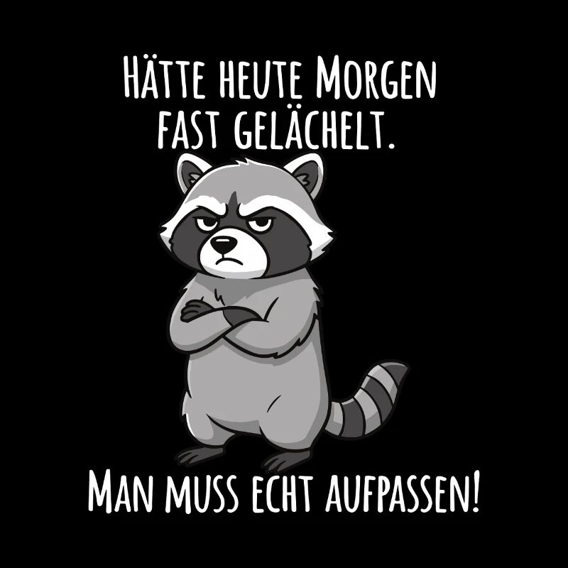 Almost Smiled – Grumpy Raccoon Morning Grouch