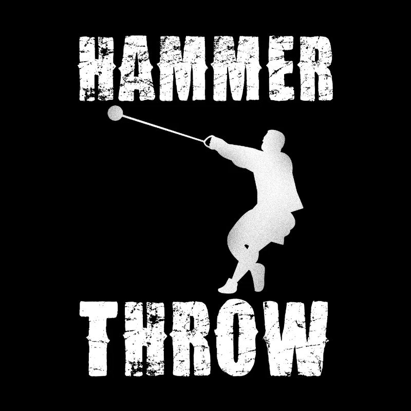 Hammer Throw Silhouette Graphic