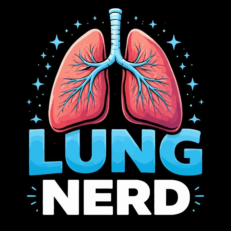 Lung Nerd: bunte Lungenillustration