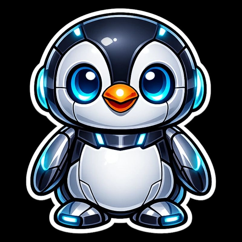 Futuristischer Pinguinroboter