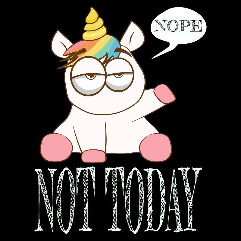 Schlummerndes Einhorn Not Today