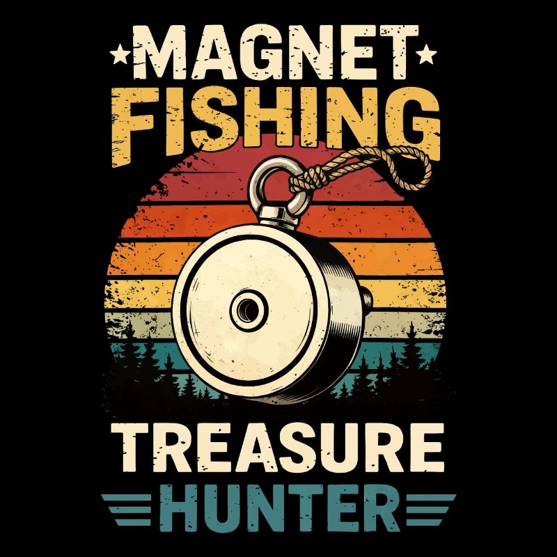 Vintage Magnetfischen Schatzjaeger