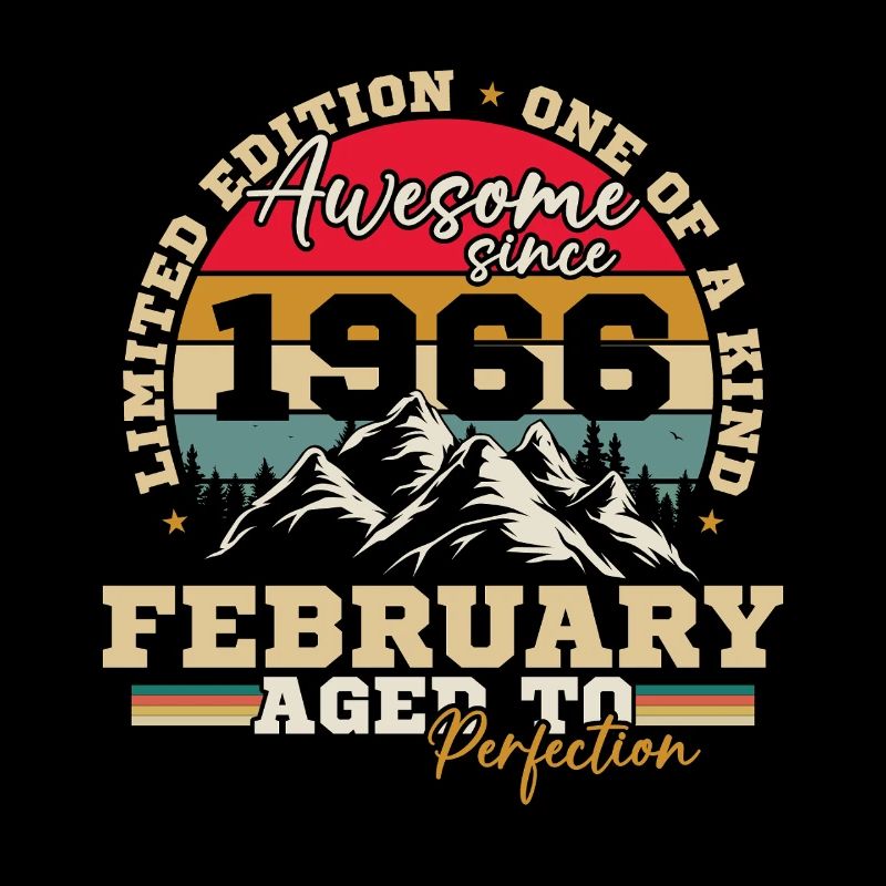 February 1966 Vintage Retro Birthday Gift