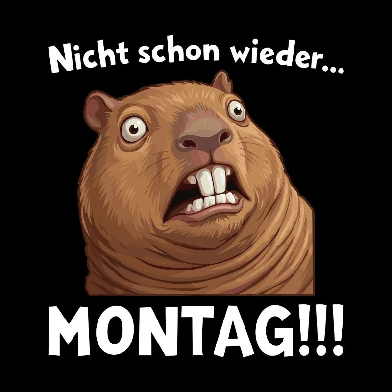Capybara saying: Not Monday again!