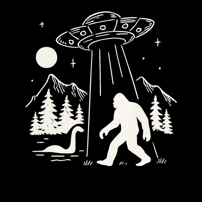 Bigfoot Alien Abduction Sasquatch UFO Spaceship