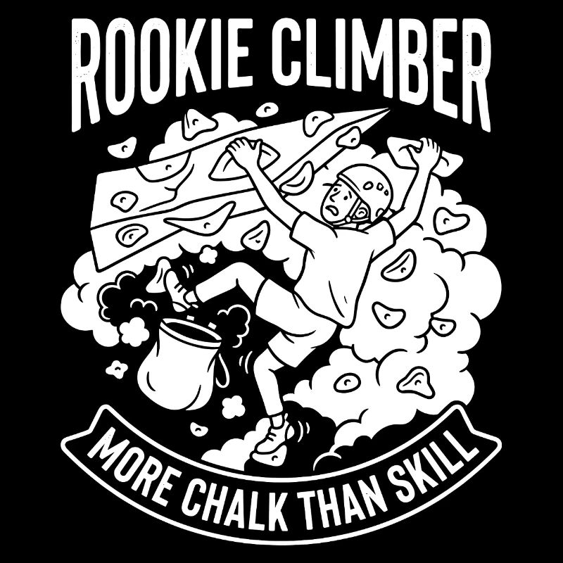 Rookie climber more chalk than skill