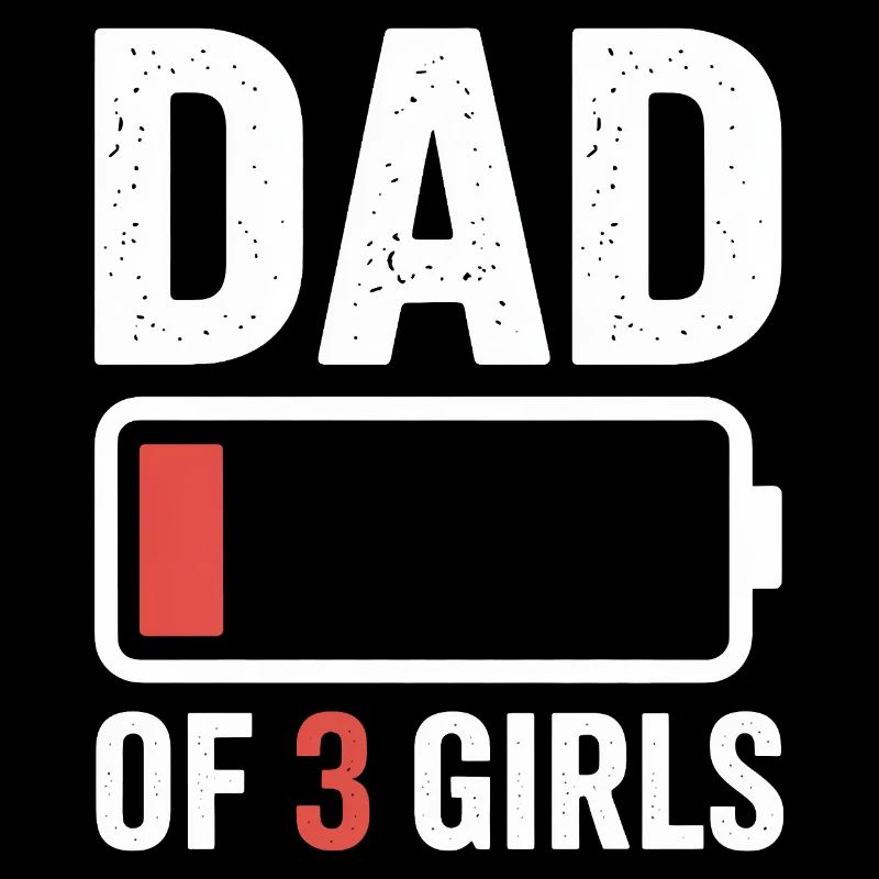 Vater von drei Mädchen Batterie-Ikone Tee