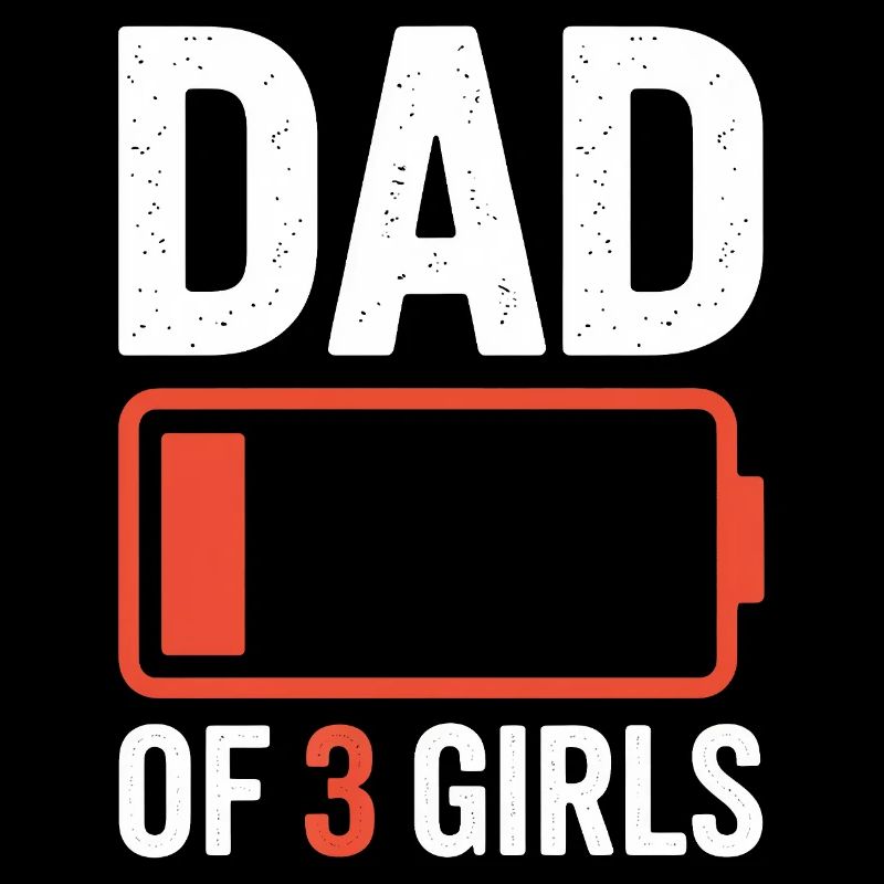 Vater von 3 Mädchen Battery Tee
