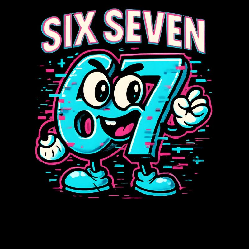 Six Seven 67 Meme Glitch Mascot Italian Brainrot