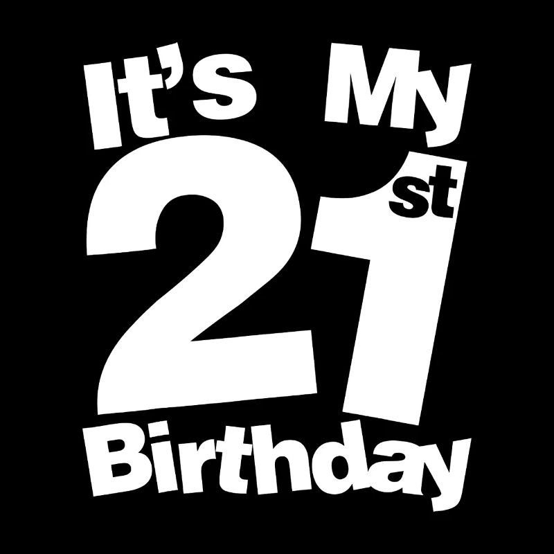 C’est mon 21e anniversaire Typographie audacieuse