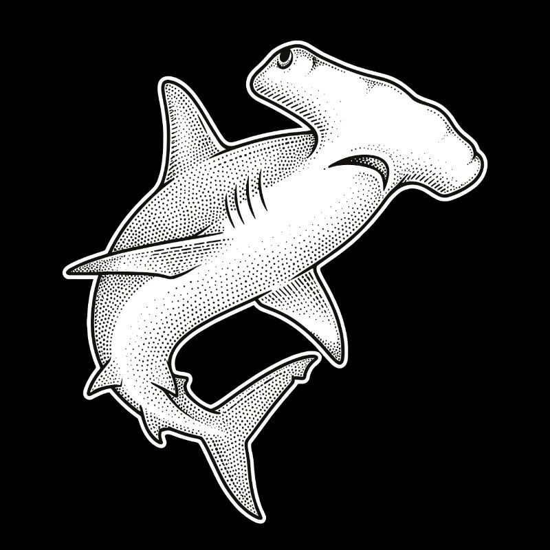Hammerhai Punkt Illustration