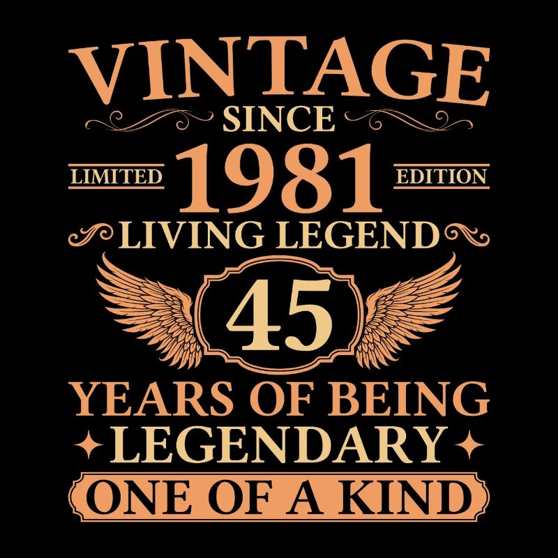 Original 1981 Vintage – 45. Geburtstag Geschenk
